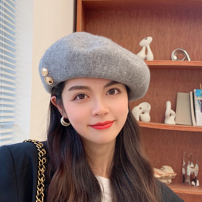 Cute Breathable Solid Color Beret Hat Autumn Summer Fashion For Women
