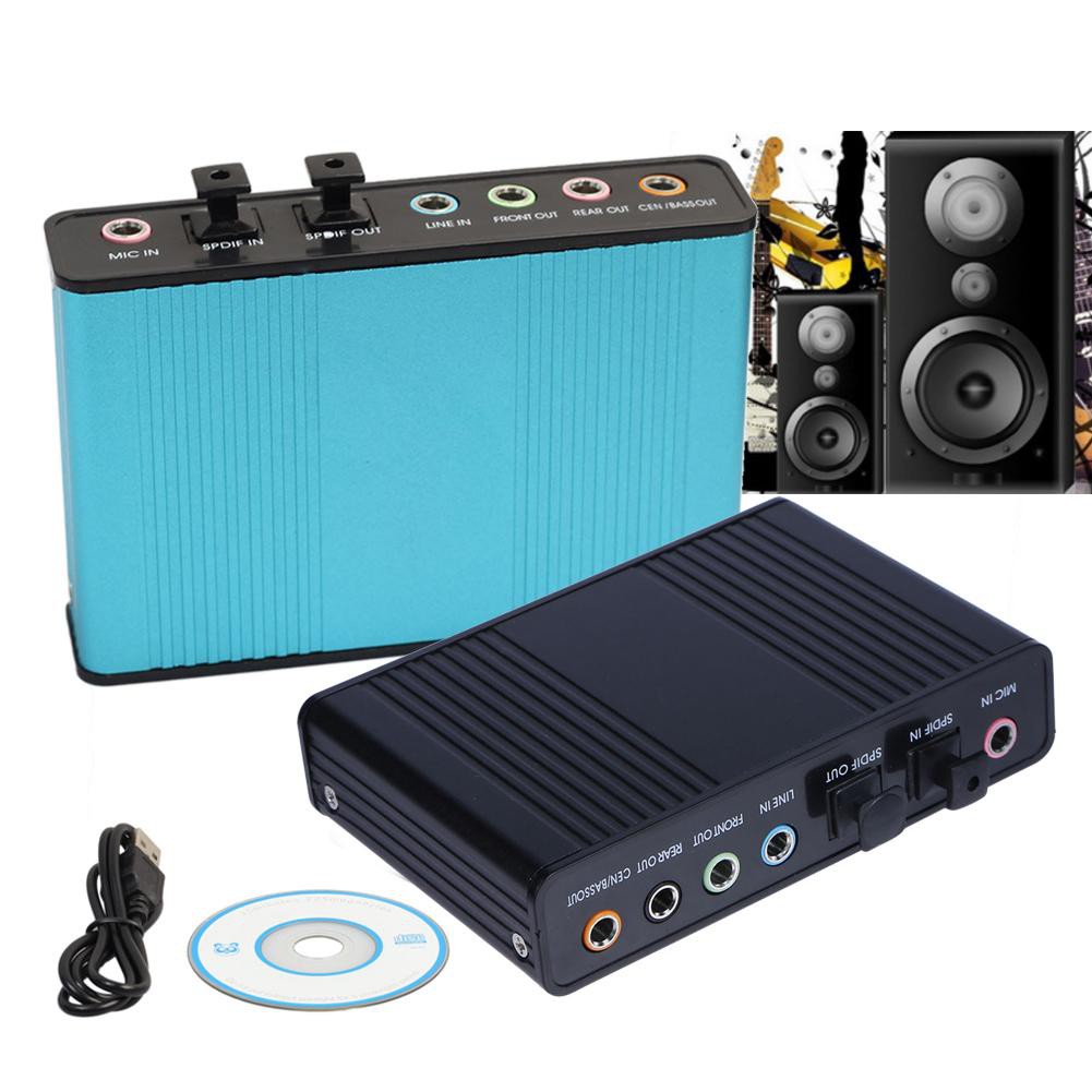 🌟Chất lượng cao nhất🍁USB 6 Channel 5.1 External Optical Audio Sound Card for Notebook PC