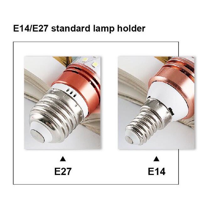 Bóng Đèn LED Trái Bắp E27 / E14 12W AC 220V Ánh Sáng Trắng Ấm Áp