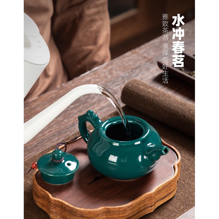 Bộ ấm chén sứ pha trà đạo Cảnh Đức Trấn
