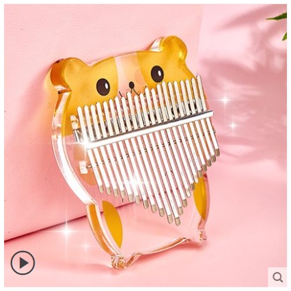 [ Tặng 6 loại phụ kiện] Đàn kalimba trong suốt pha lê 17 phím 21 phím Tonic hamster siêu iu quà tặng sinh nhật