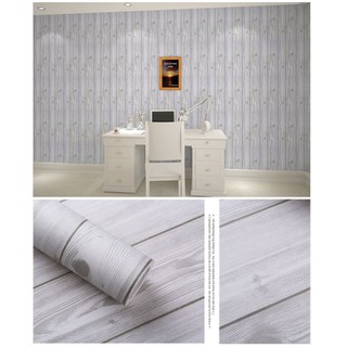 Decal 5m giấy dán tường có sẵn keo dán - giả gỗ xám (HOT)