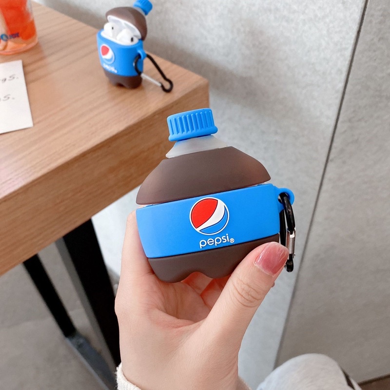Vỏ bảo vệ tai nghe InPods Airpod mẫu cocacola pesi bảo vệ vỡ do rơi rớt lên đến 99.99%
