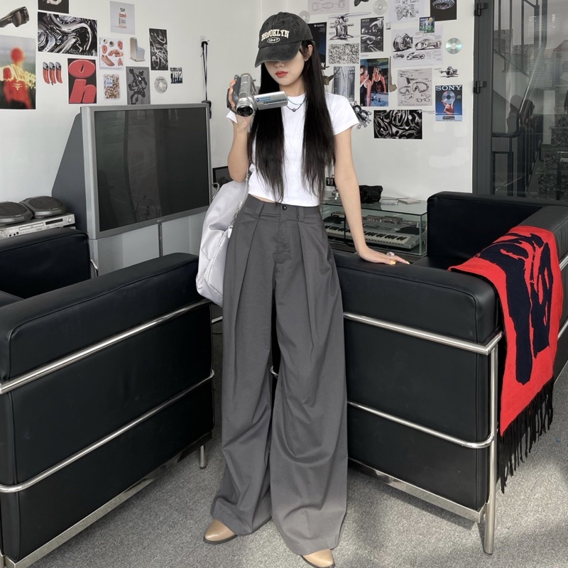 Quần ống rộng xếp ly CICILIA PANTS