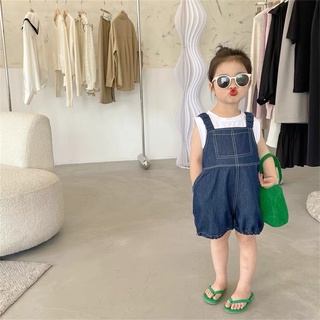 Set yếm bò quần phồng bé gái