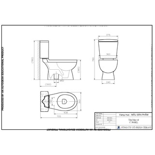 Bồn cầu 2 khối Ceravi C306KL