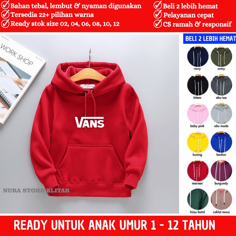 VANS Áo Khoác Nỉ Dày Dặn Giữ Ấm Size Lớn M L XL 12 Tuổi 0 1 2 3 4 5 6 7 8 9 10 11 12 Tuổi