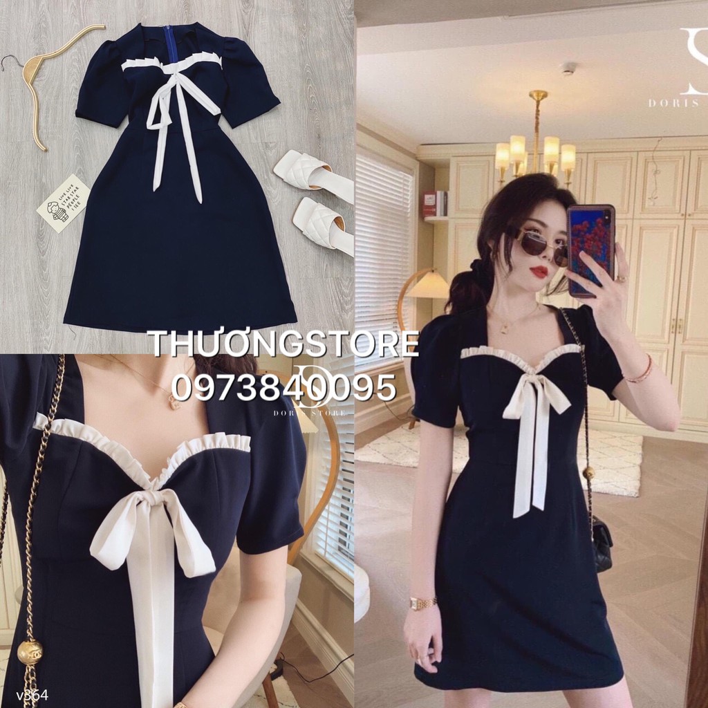 Đầm nơ tiểu thư