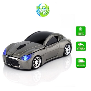 Chuột Không Dây Mô Hình Siêu Xe Huqu V2 - Đèn Led Nổi Bật, Truyền Không Dây 10m