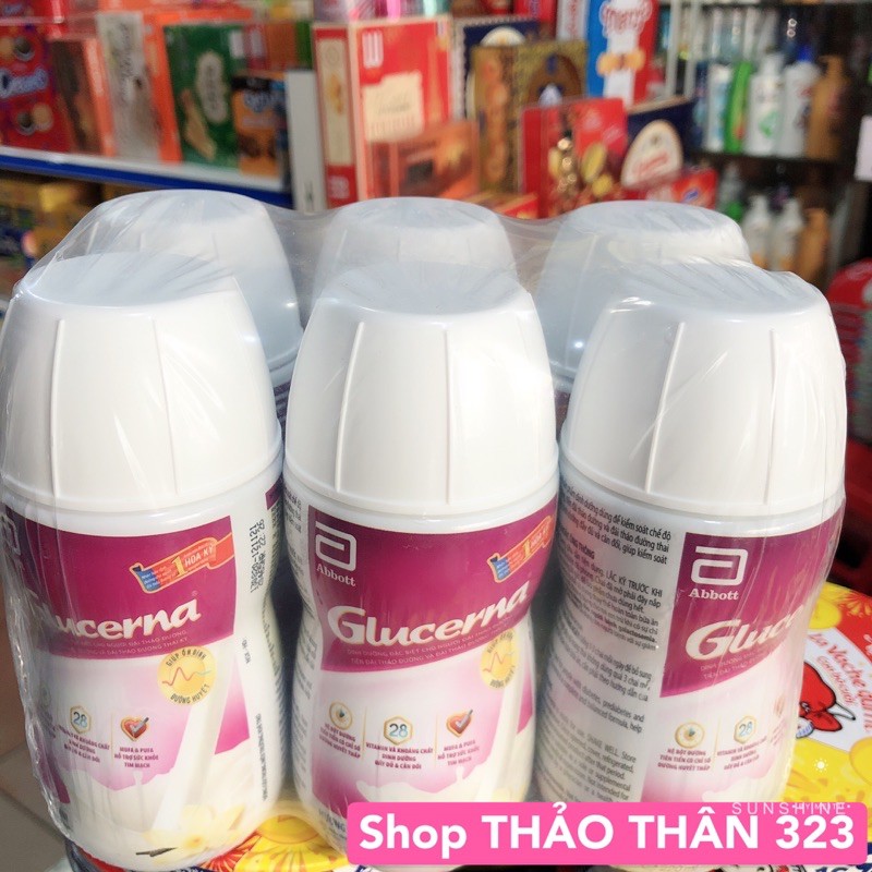 Lốc 6 chai Sữa Glucena Nước 220ml Dành Cho Người Tiểu Đường- CAM KẾT HÀNG CHÍNH HÃNG CÔNG TY 100%