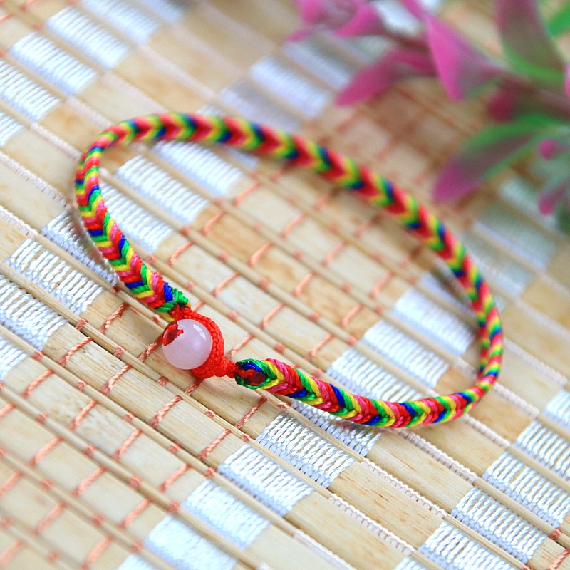 Vòng tay chỉ đỏ may mắn/ Vòng tay ngũ sắc  phong cách Nepal đã được thỉ.nh bình an  - Thiền Tâm Hải Ấn