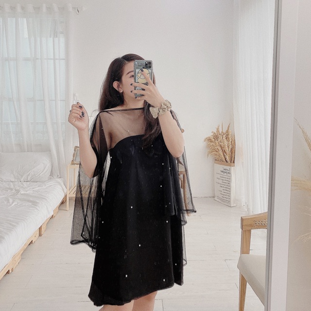ĐẦM LƯỚI ĐÍNH HẠT