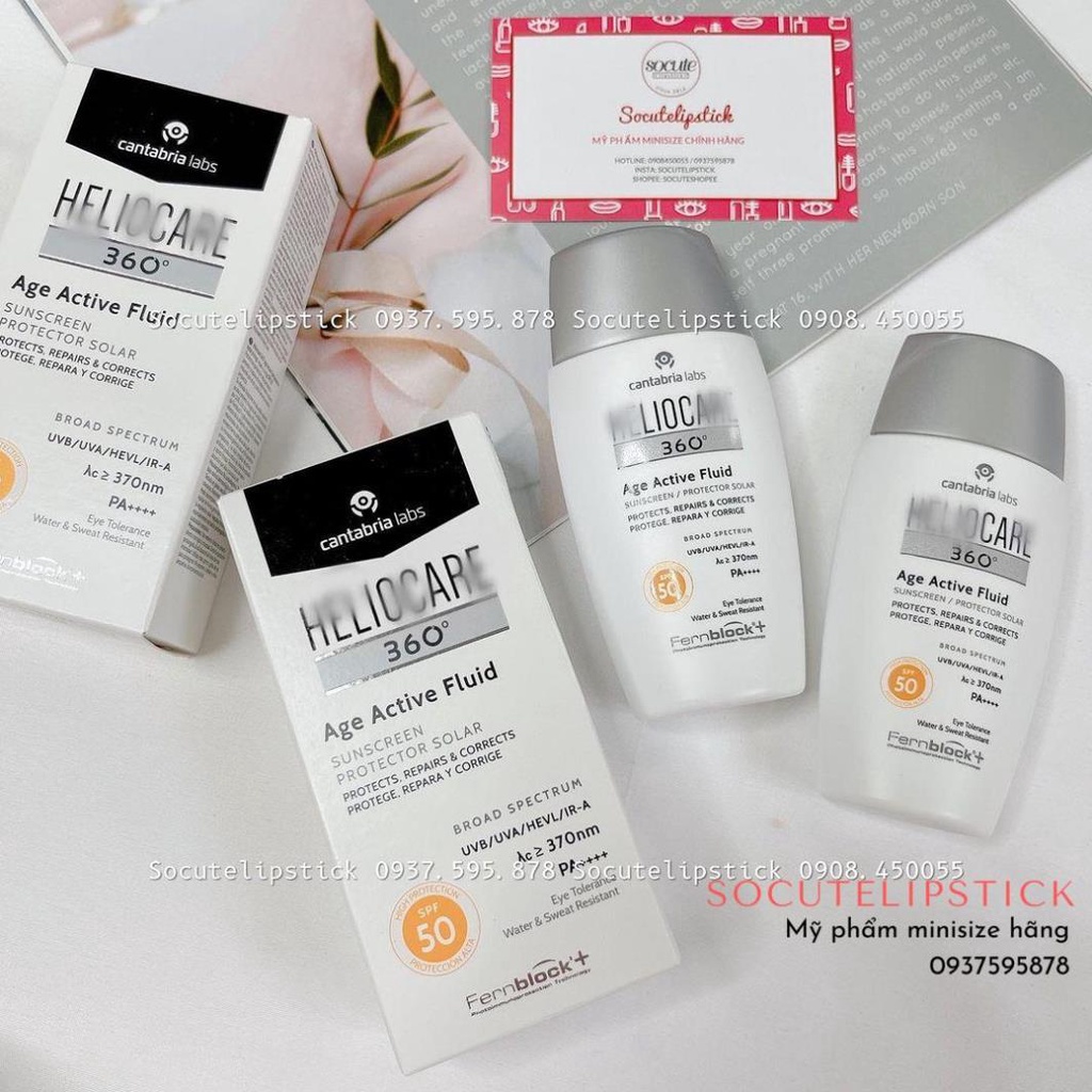 Kem chống nắng Heliocare 360º Age Active Fluid Spf50+ 50ml / 19M