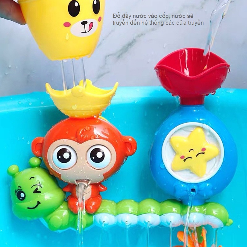 Đồ chơi nhà tắm hình chú khỉ phun nước, khỉ nhà tắm dễ thương cho bé