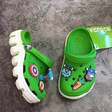 dép cross Nam xanh lá cây đế lượn sóng, sục cross nữ bít đầu DU01