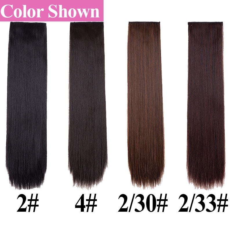 Bộ 3 kẹp tóc giả nối dài Wigsin thẳng/ xoăn mượt mà có độ bền cao