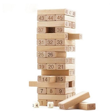 Bộ Đồ Chơi Rút Gỗ Loại To 48 Thanh Đồ Chơi Thông Minh Cho Bé