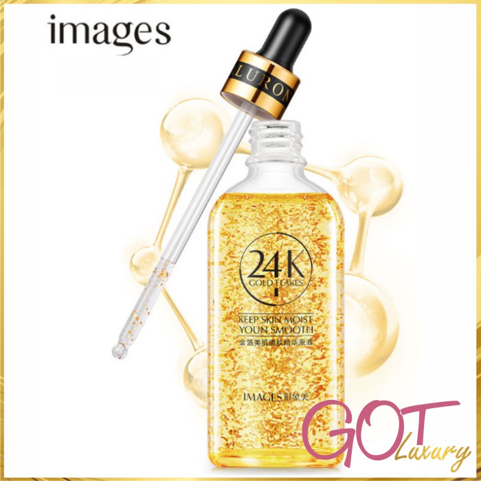 Serum Dưỡng Da Tinh Chất Vàng 24k Images Gold Flakes Giúp Da Căng Mướt Trắng Da Chống Nhăn Chống Lão Hóa