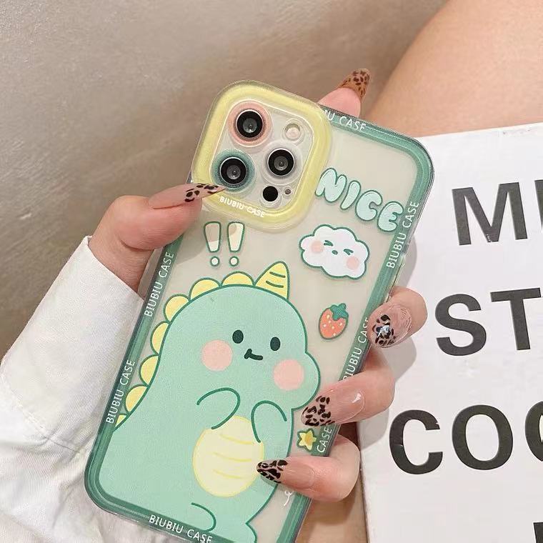 Ốp Điện Thoại Hình Khủng Long Dễ Thương Cho IPhone 12 13 Mini 13 12 11 Pro Max X Xr Xs Max 8 7 6 6S Plus Se 2020