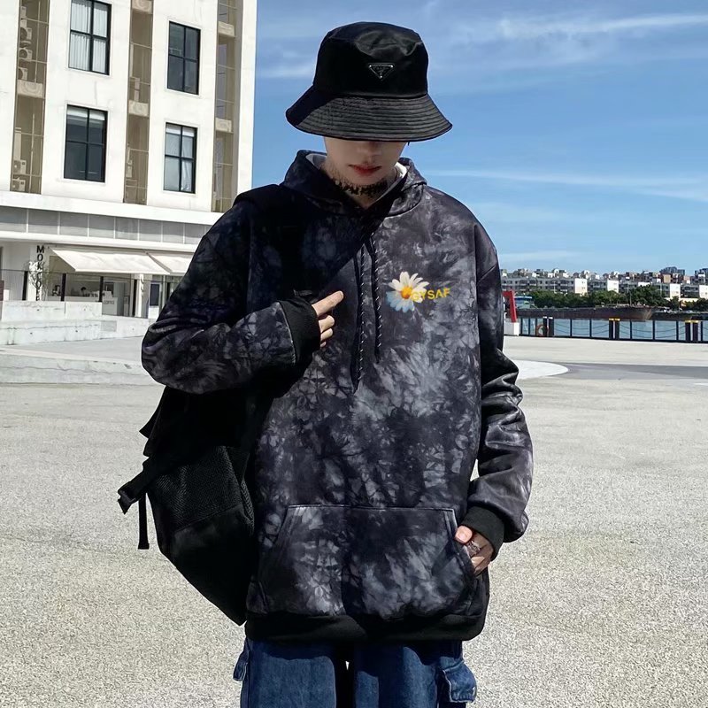 Áo Hoodie Dài Tay In Họa Tiết Hoa Cúc Phong Cách Hàn Quốc Dành Cho Nam / Size M-5Xl | BigBuy360 - bigbuy360.vn