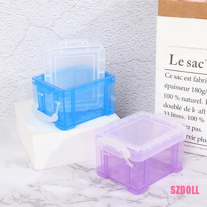 Set 2 Hộp Đựng Đồ Chơi Búp Bê Mini Bằng Nhựa Dễ Thương Cho Bé