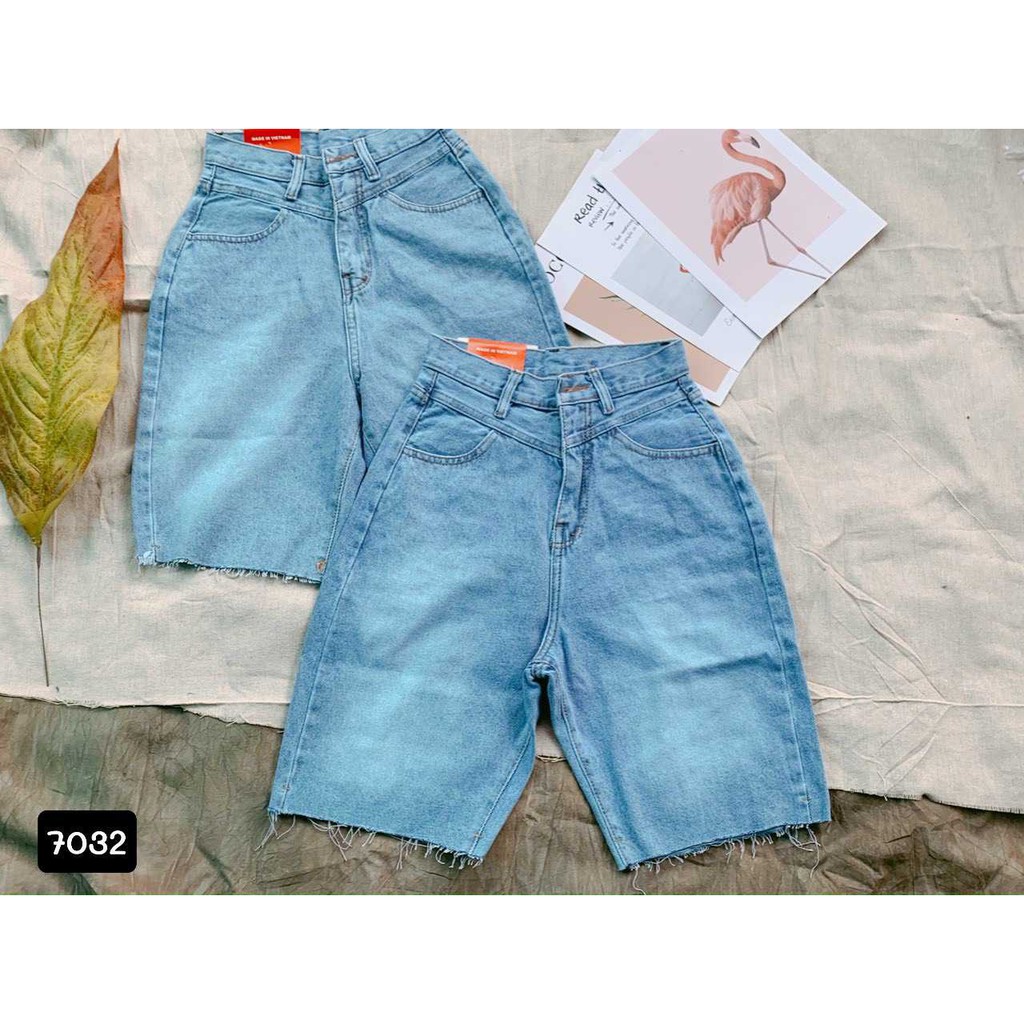 Quần shorts ngố jeans viền đai cap cao nữ ulzzang Fmstyle Saigon 20LJU11TD3001 | BigBuy360 - bigbuy360.vn