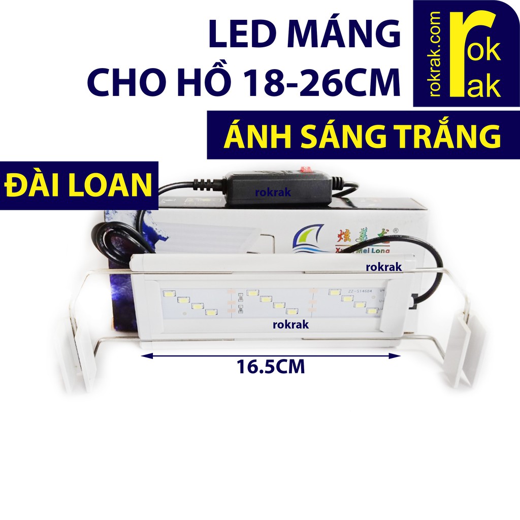 Đèn Led thủy sinh XML Xuan Mei Long 20/3W 3 dãy TRẮNG cho hồ 18-26cm