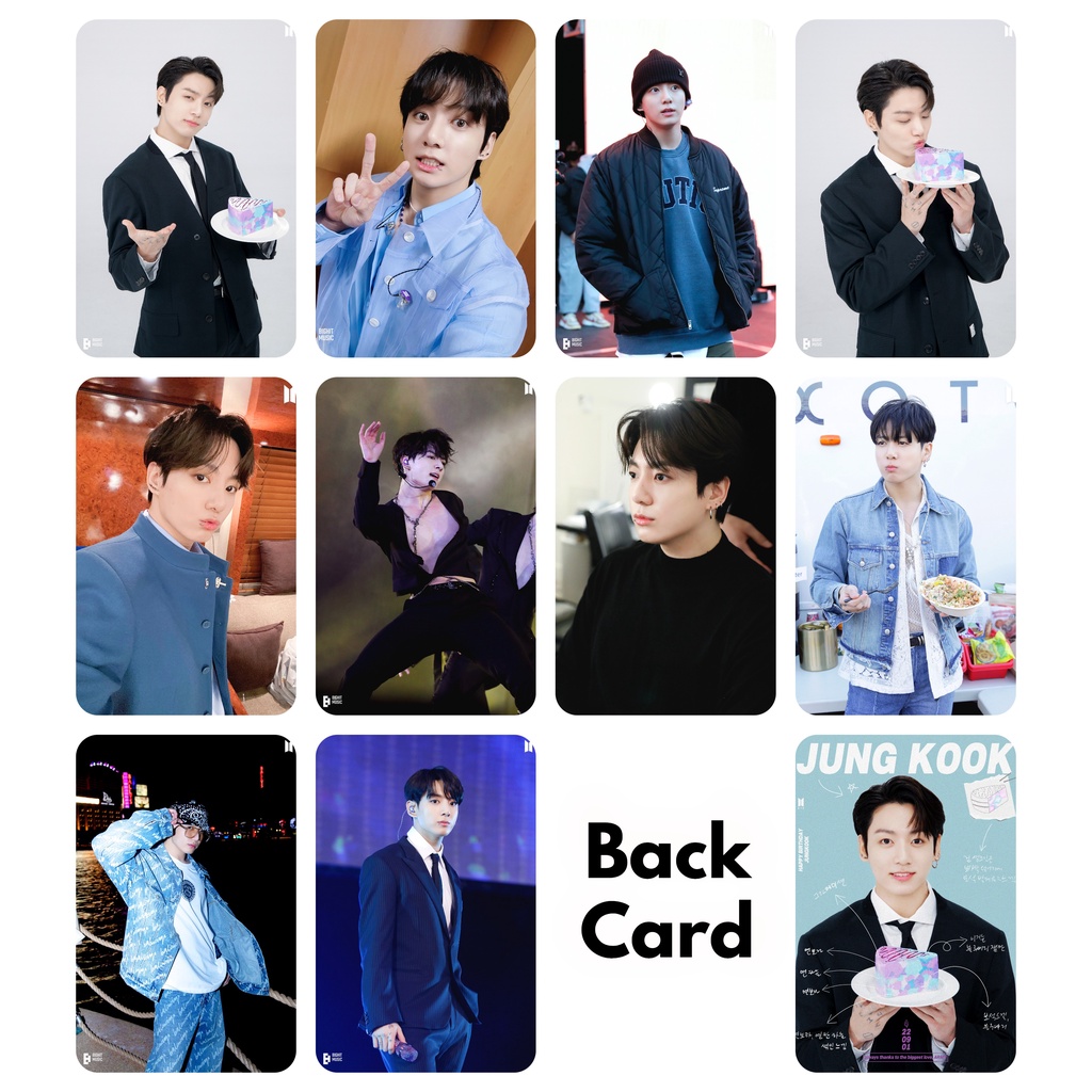 Set 10 card giấy bo góc in 2 mặt ảnh thành viên BTS - JUNGKOOK BDAY 2022