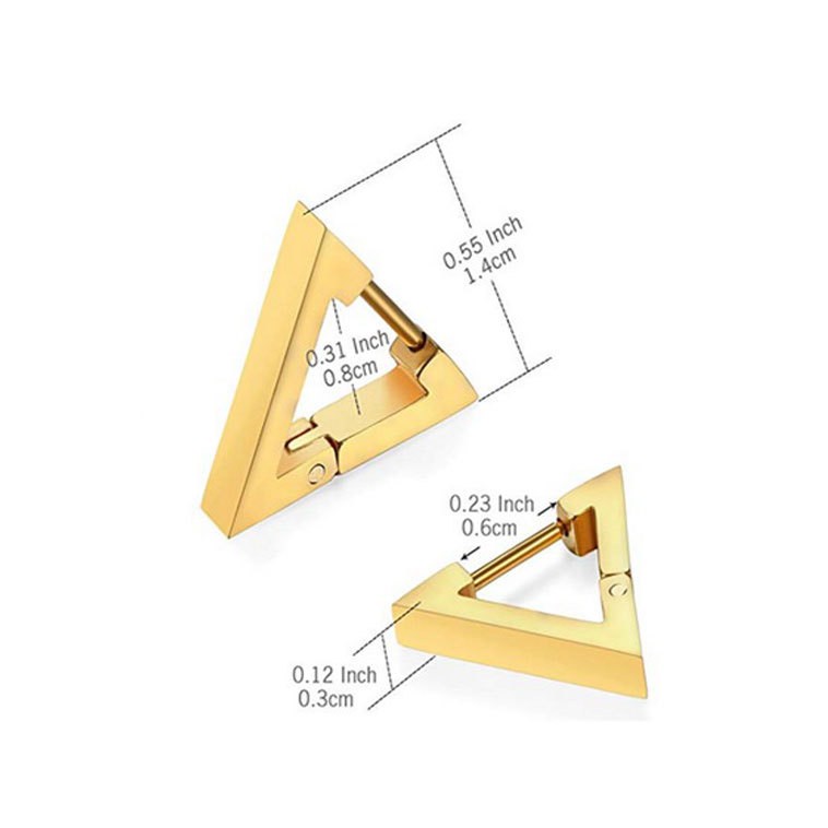 Bông tai nam hoa tai nam khuyên tai nam HÌNH HỌC CHẤT phong cách hàn quốc, thép titan cao cấp BTN12 (đơn vị tính 1 cái)