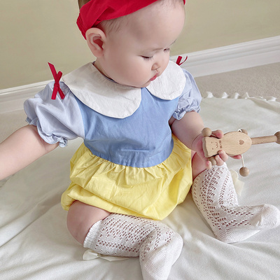 Áo liền quần phong cách công chúa bạch tuyết cho bé 0-24 tháng tuổi