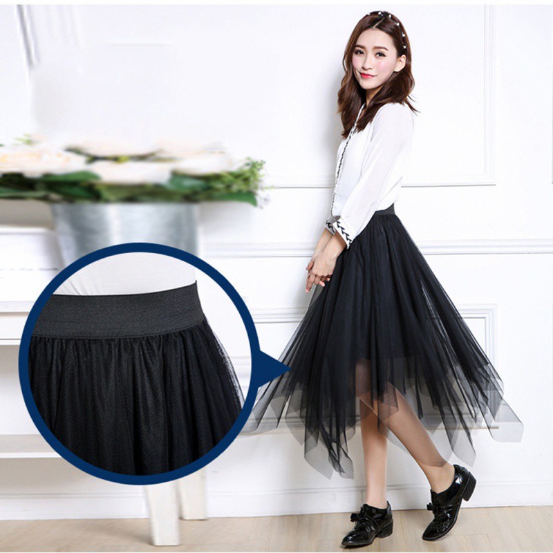 Chân váy lưới tutu 2 lớp quý phái dành cho nữ | BigBuy360 - bigbuy360.vn