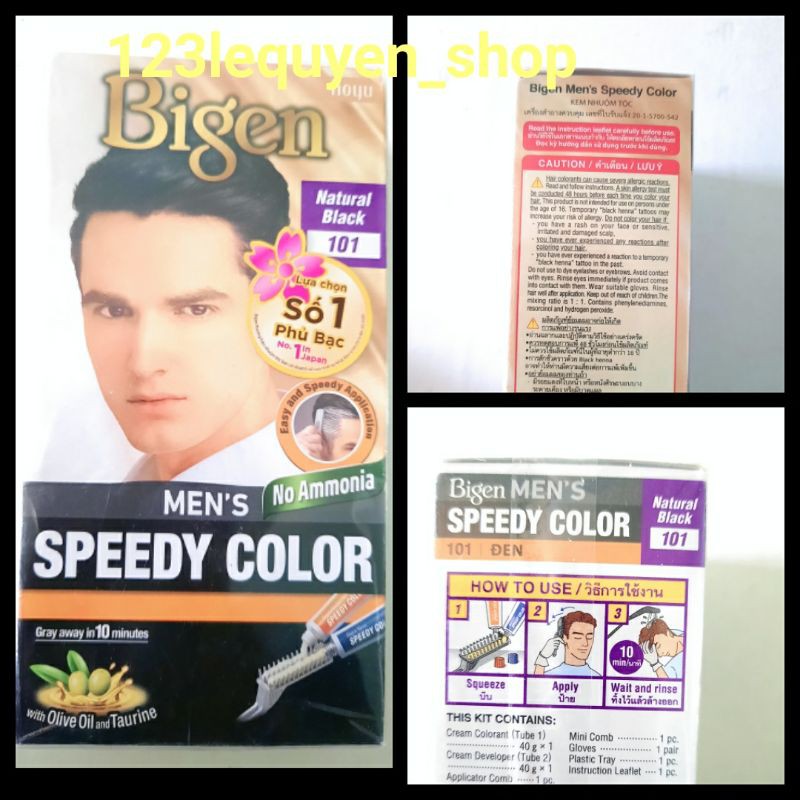 KEM NHUỘM TÓC BIGEN SPEEDY CHO NAM MÀU 101 (ĐEN TỰ NHIÊN) - Hachi Hachi Japan Shop