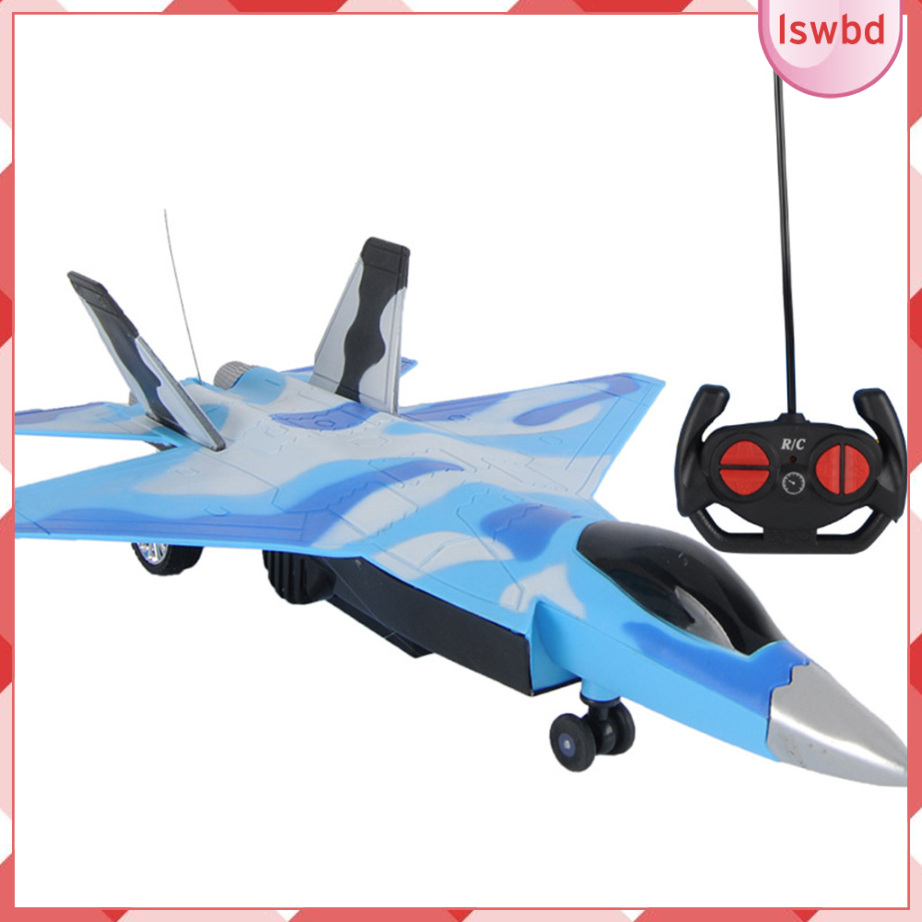 Four-tunnel Remote Controlled Aircraft RC Toy Fighter Plane Model with Music Light Children Birthday Gifts