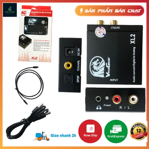Bộ Chuyển Quang XL2 Optical Sang Audio AV ra Amply + Cáp optical - Bộ chuyển đổi tín hiệu quang có cổng 3.5
