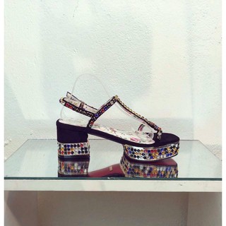 Sandal đế đính đá đủ màu