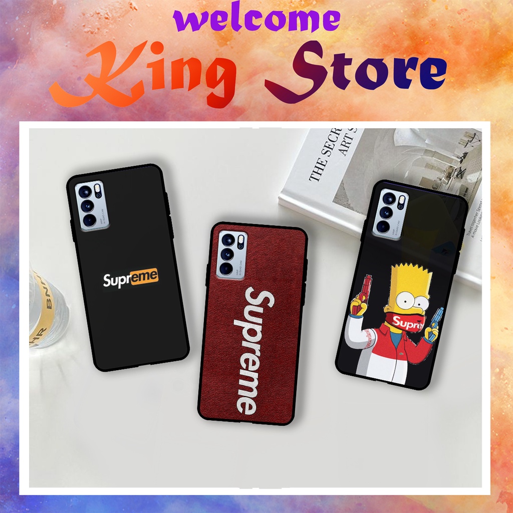 [Sale] Ốp lưng Oppo Reno 4/Reno 4 Pro/Reno 5/Reno 6/Reno 6Z in hình logo ŞUPŘĒMĚ cực sang trọng