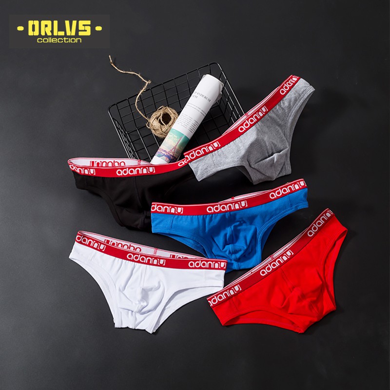 ORLVS Quần lót vải cotton nhanh khô thoáng mát lưng thấp thời trang cho nam Ad41