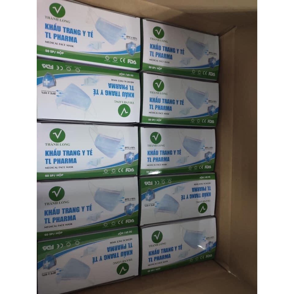 KHẨU TRANG Y TẾ KHÁNG KHUẨN 4 LỚP THÀNH LONG PHARMA - HỘP 50C | BigBuy360 - bigbuy360.vn