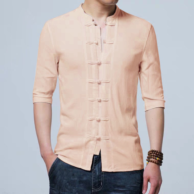 Áo sơ mi đũi nam tay lỡ vải cực mát | BigBuy360 - bigbuy360.vn