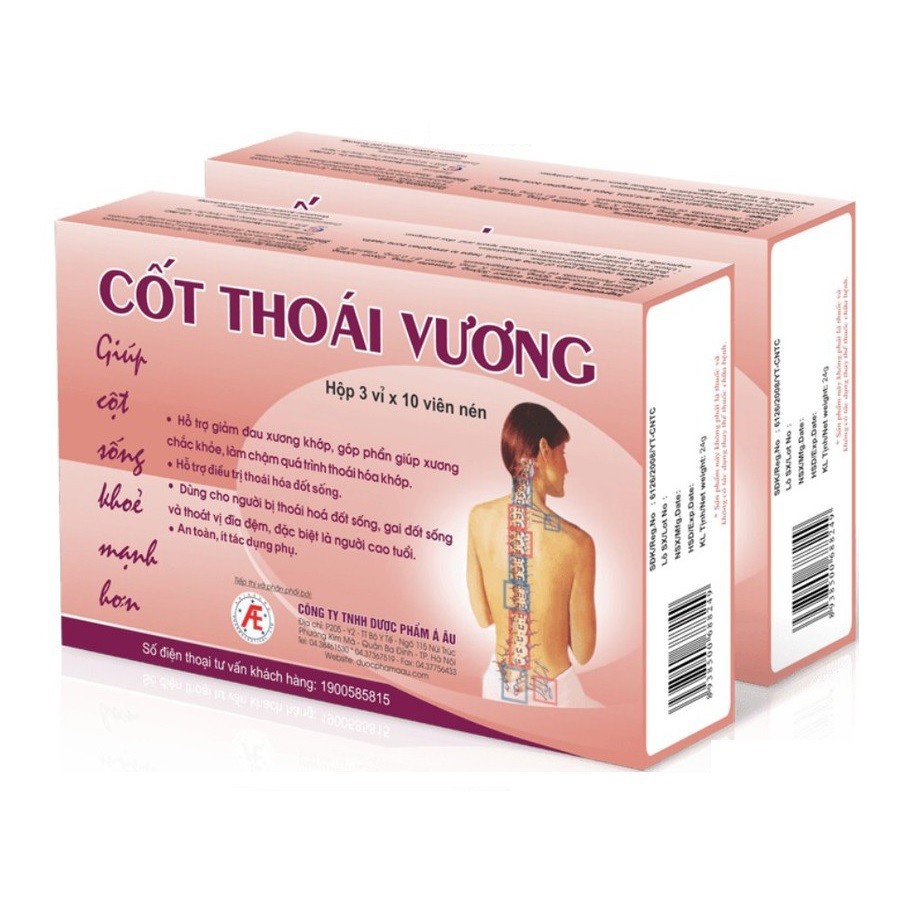 Cốt Thoái Vương - hỗ trợ và phòng ngừa thoái hóa đốt sống, gai đốt sống, thoát vị đĩa đệm,đau đốt sống thắt lưng 30 VIÊN