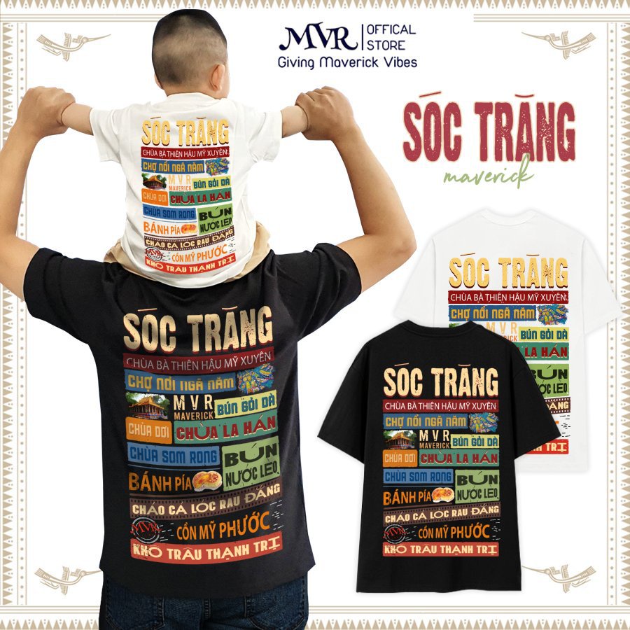 Áo thun Sóc Trăng Ver2 in 2 mặt Unisex phông rộng tay lỡ cotton ao cặp gia đình du lịch fact UNDER MVR BB4162