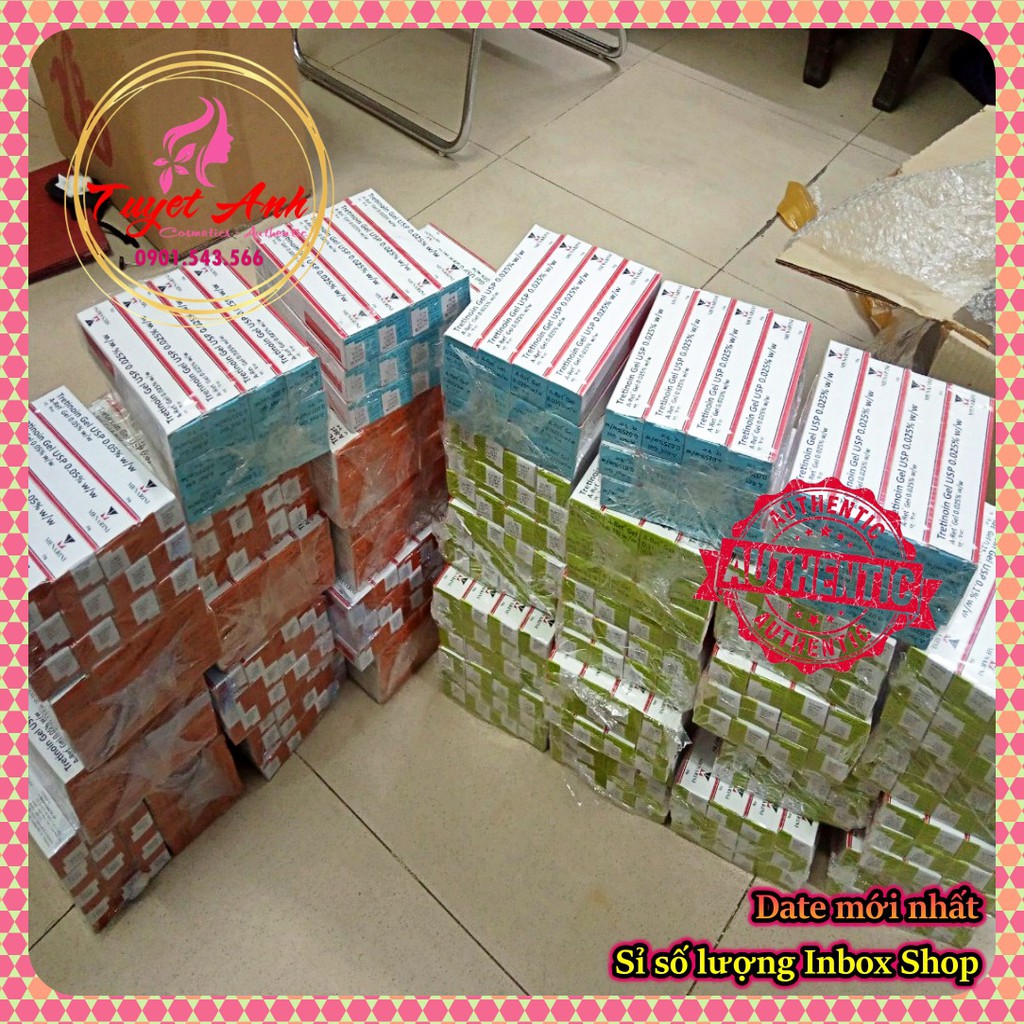 TRETINOIN_ARET_USP [Auth-Date mới] Tretinoin 0.1%, 0.05%, 0.025%, GEL GIẢM MỤN, TRẺ HÓA DA