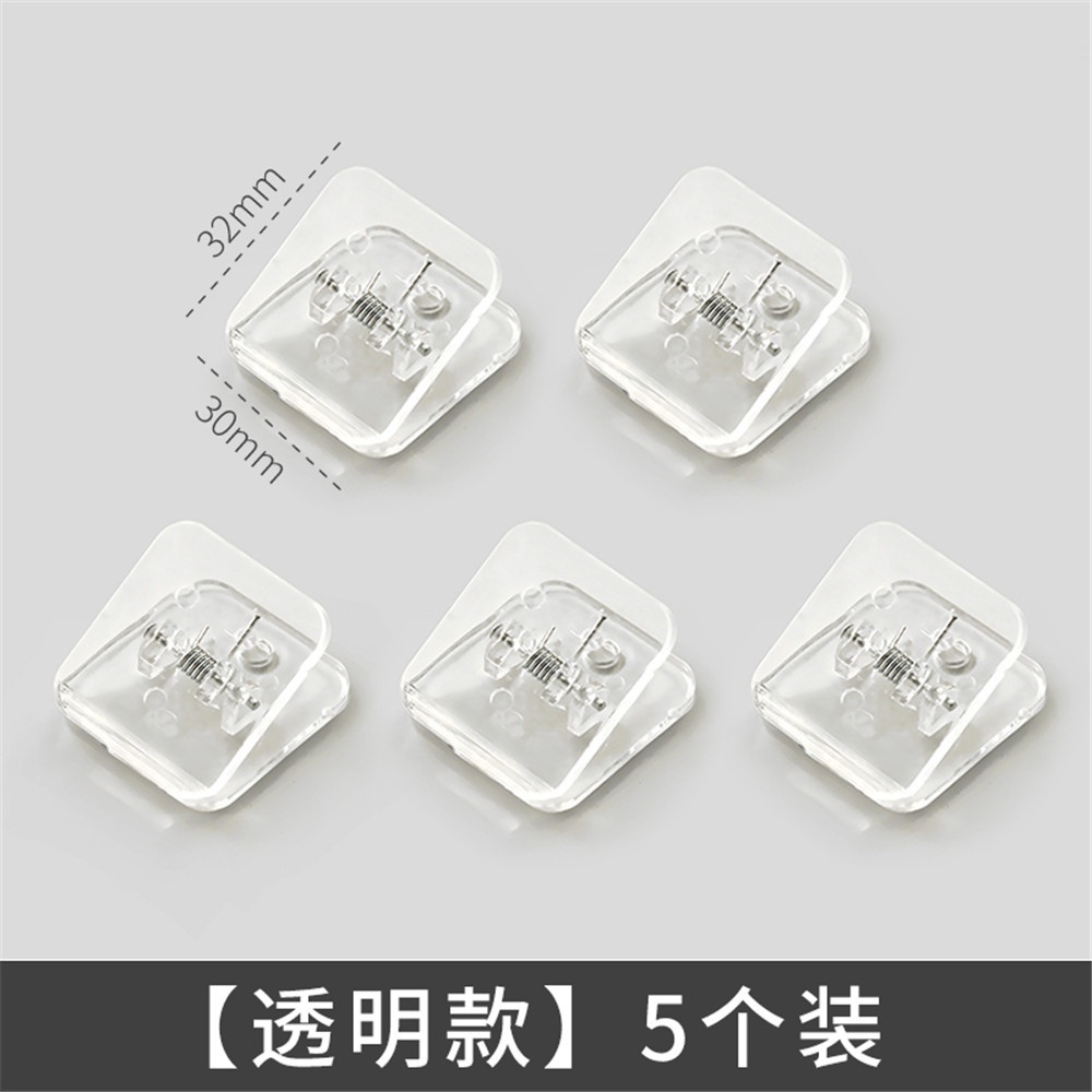 Bộ 5 Kẹp Tài Liệu Bằng Nhựa Acrylic Trong Suốt Hình Vuông
