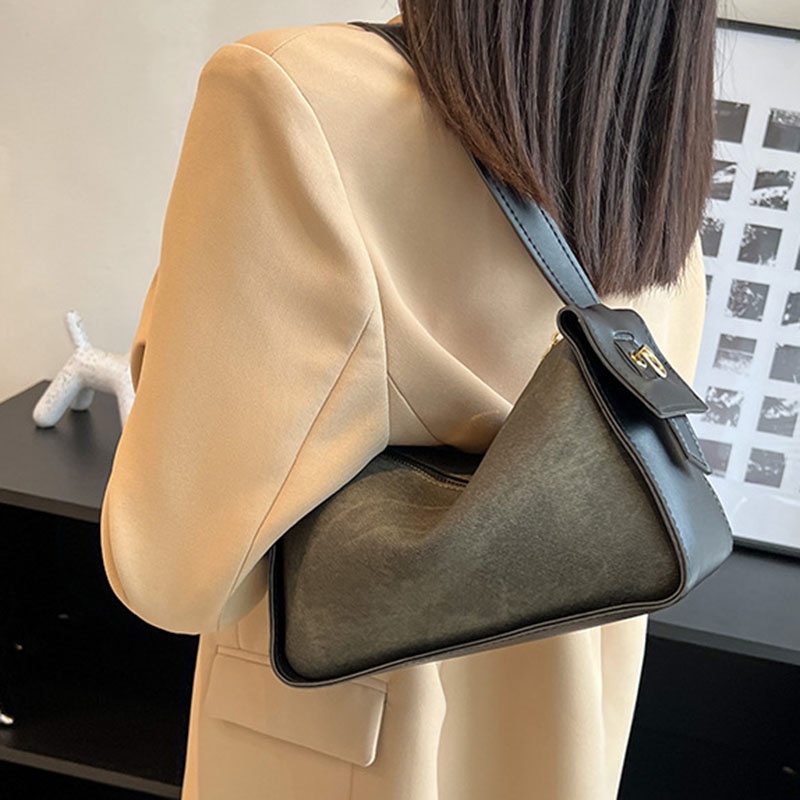 Túi Đeo Vai / Kẹp Nách Màu Sắc Tương Phản Thời Trang Cho Nữ