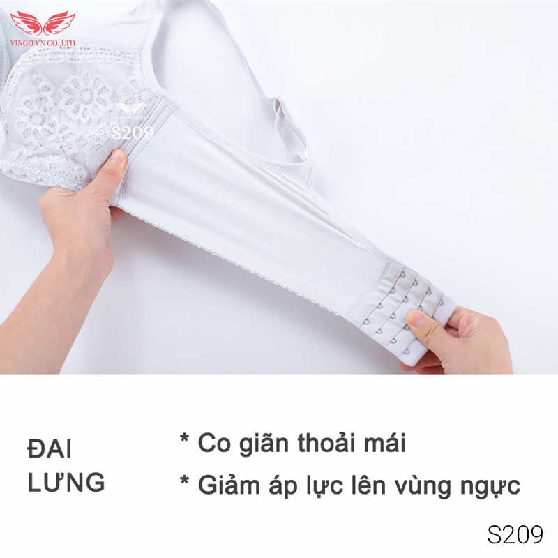 Áo Lót Bầu Cho Con Bú Nữ VINGO Đệm Vừa Có Cúc Bấm Tháo Mở Tiện Lợi Ôm Ngực Cao Cấp S209 VNGO