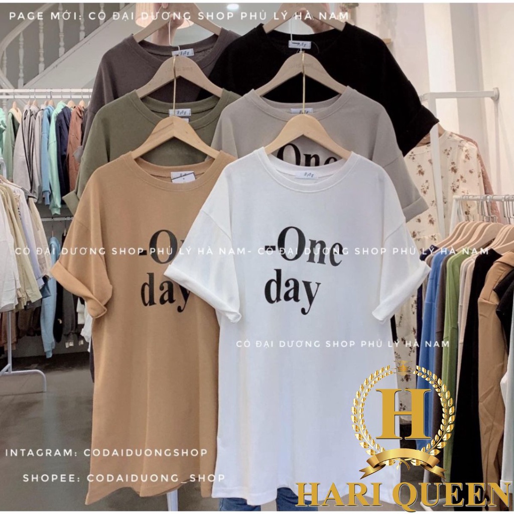 Áo phông One Day chữ ngực HARIQUEEN