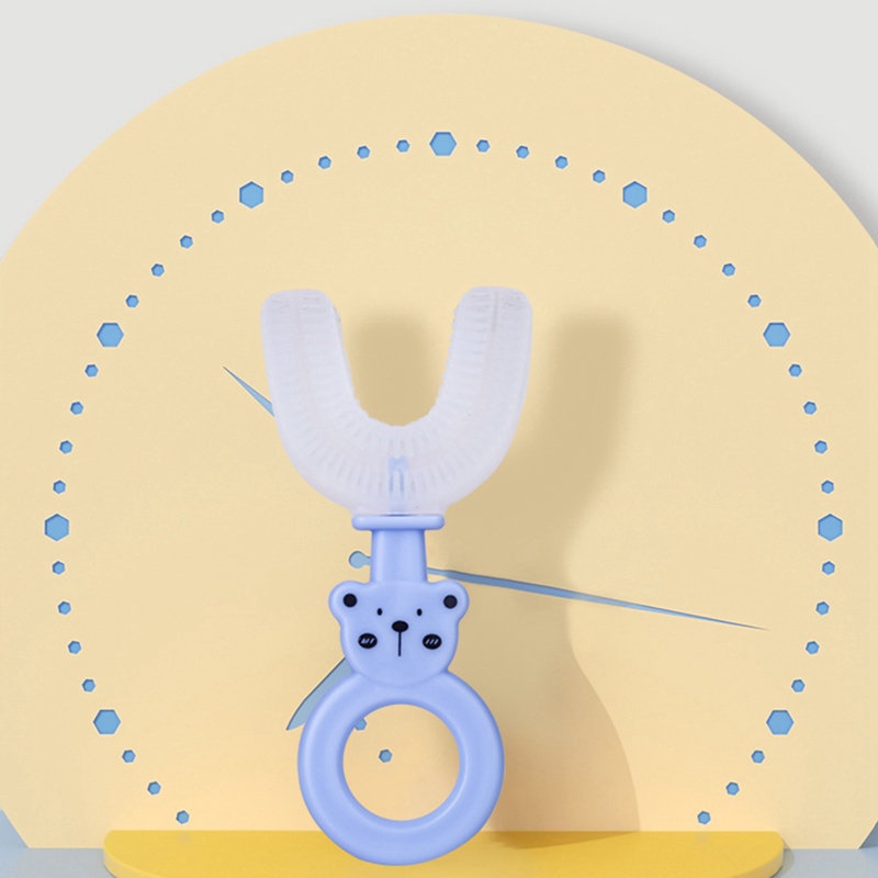 Bàn chải đánh răng silicone hình chữ U 360 độ dành cho trẻ em 2-6 tuổi