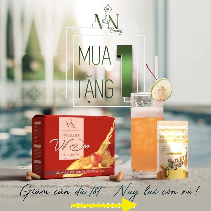 Trà giảm cân vị đào thơm dễ uống - giảm cân an toàn Đông Anh [CHÍNH HÃNG Cty 100%]