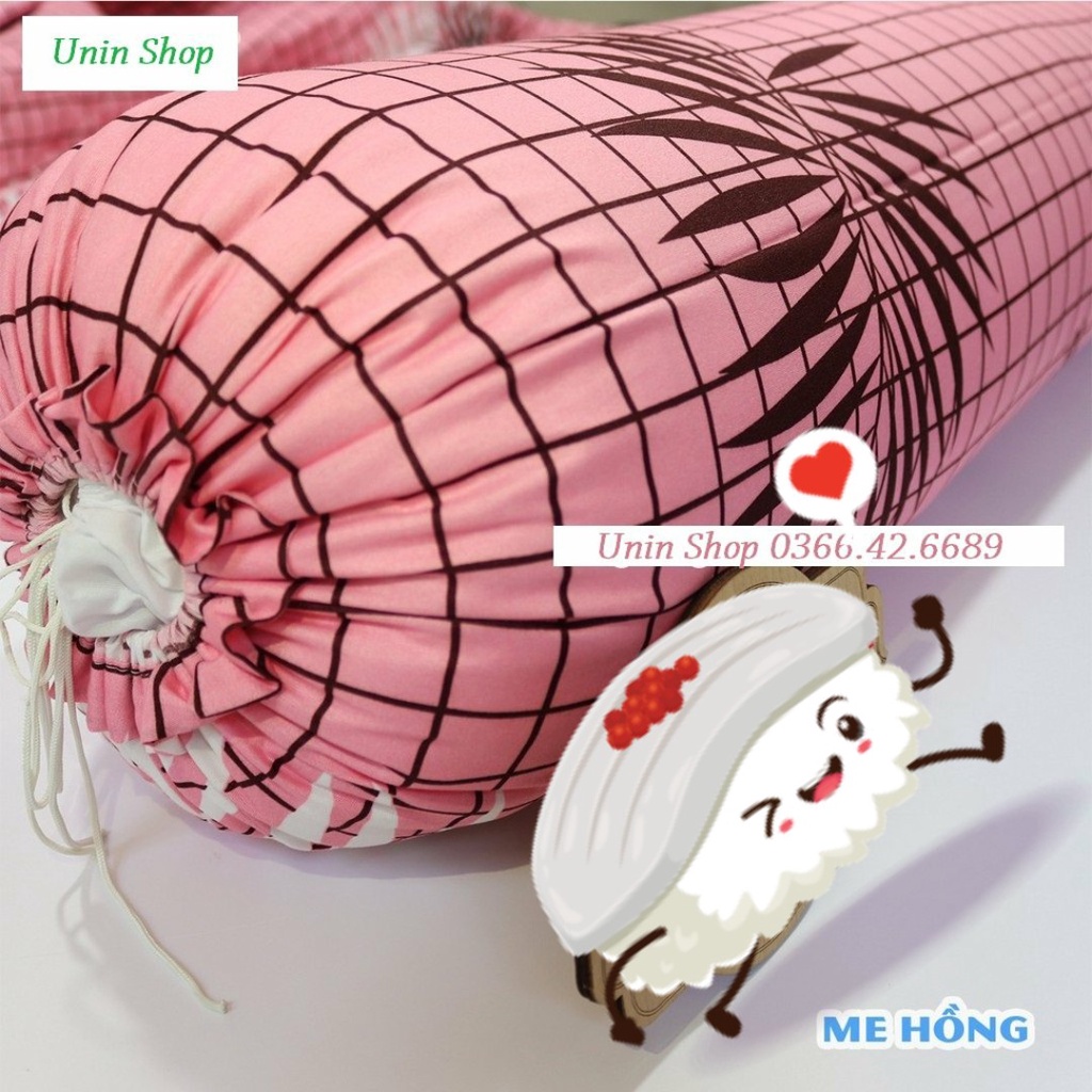 (Giá xưởng) Áo gối ôm, vỏ gối ôm loại to mẫu HEO HỒNG bao gối dài poly cotton 30x100cm loại đẹp