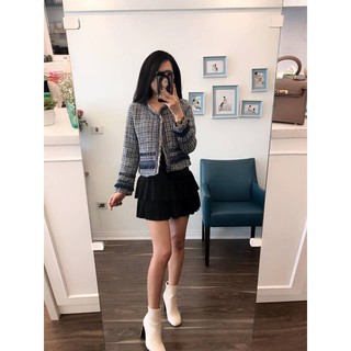 CHÂN VÁY NGẮN XẾP LY 2 TẦNG  (ảnh thật)